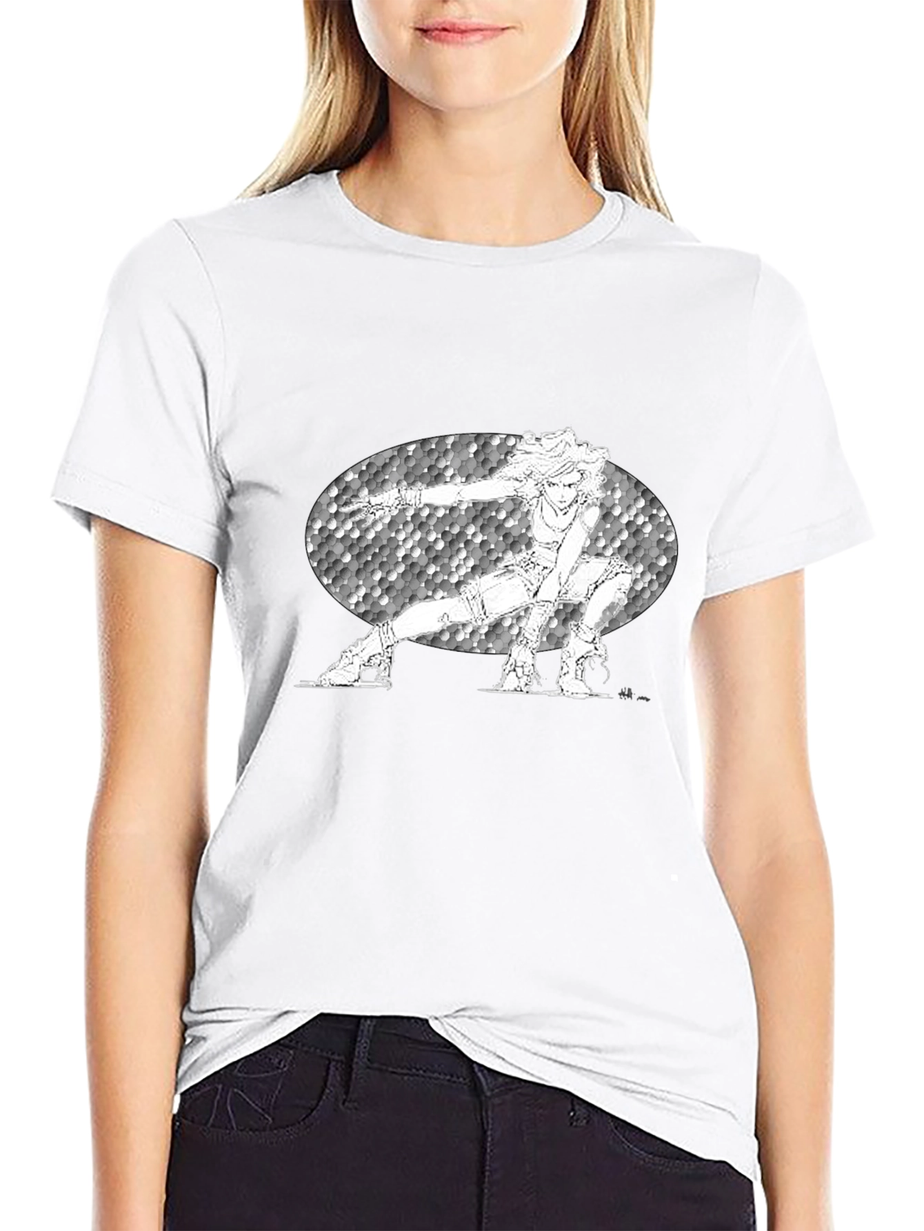 Anime Character Graphic Black T-Shirt