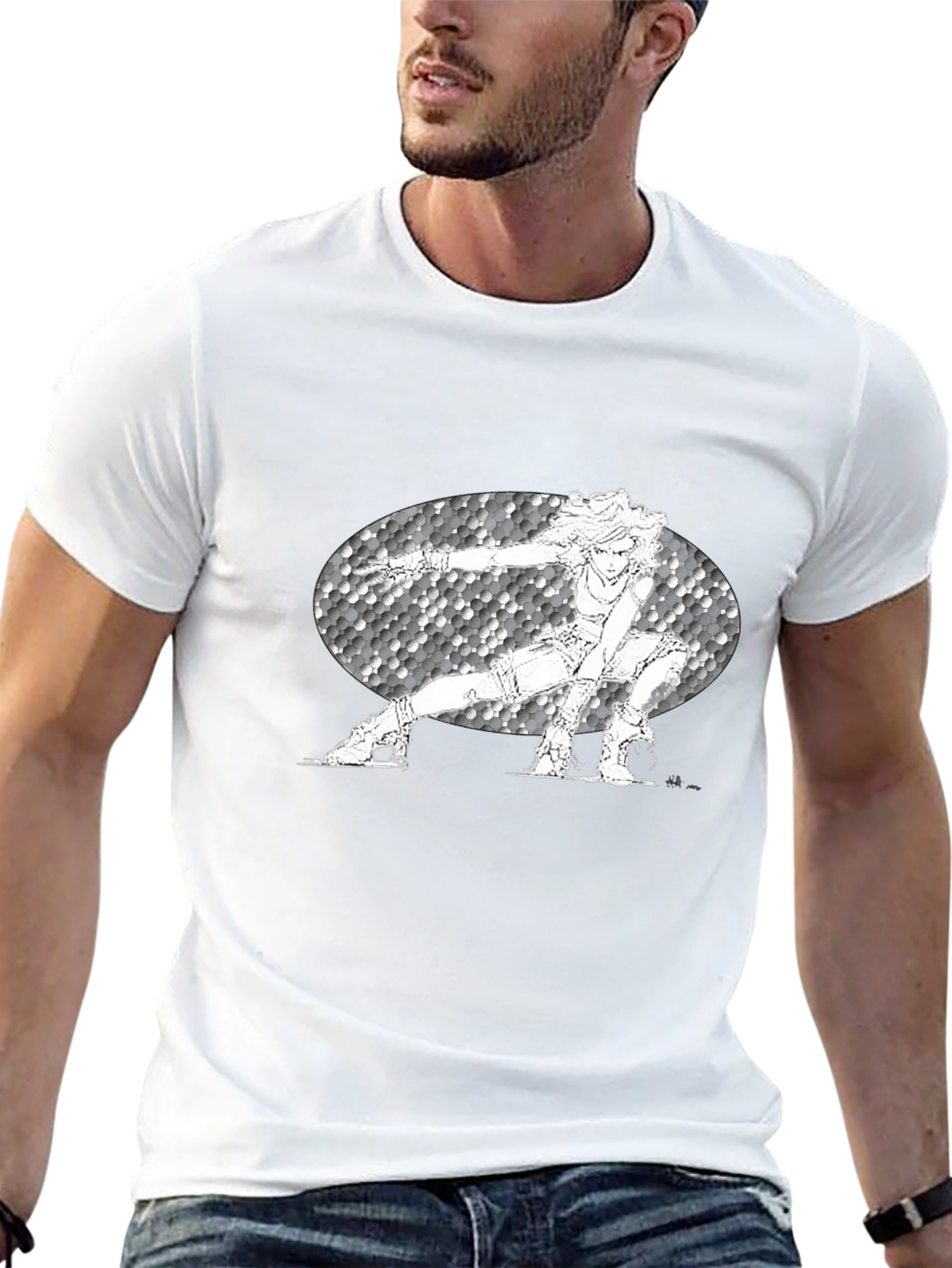 Anime Character Graphic Black T-Shirt