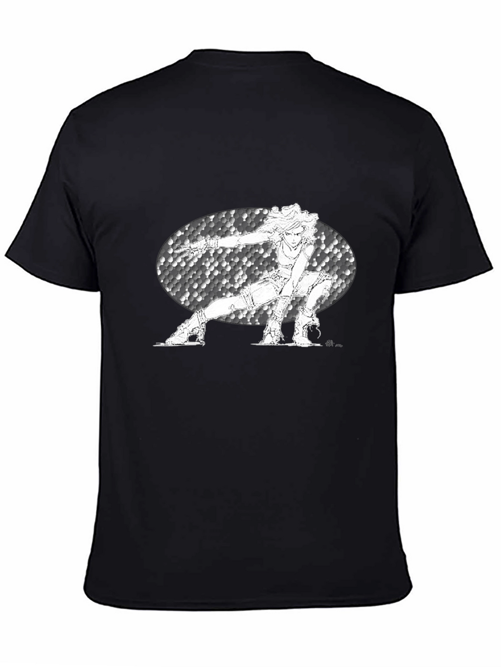 Anime Character Graphic Black T-Shirt