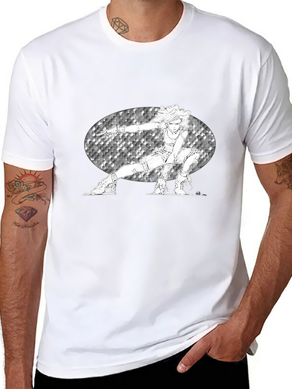 Anime Character Graphic Black T-Shirt