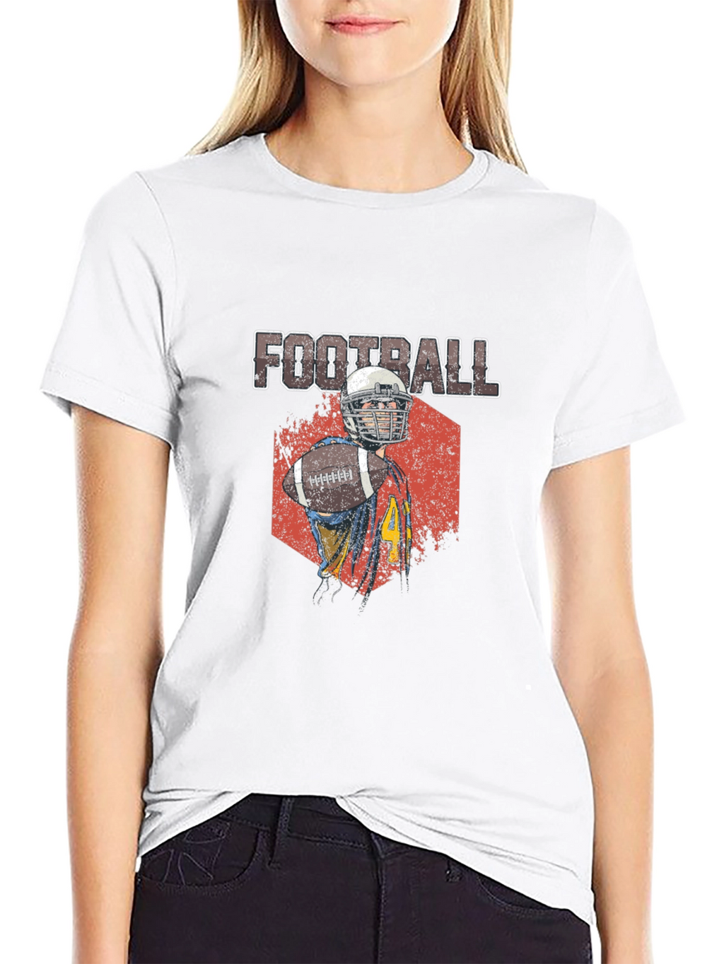 Football Player Graphic T-Shirt