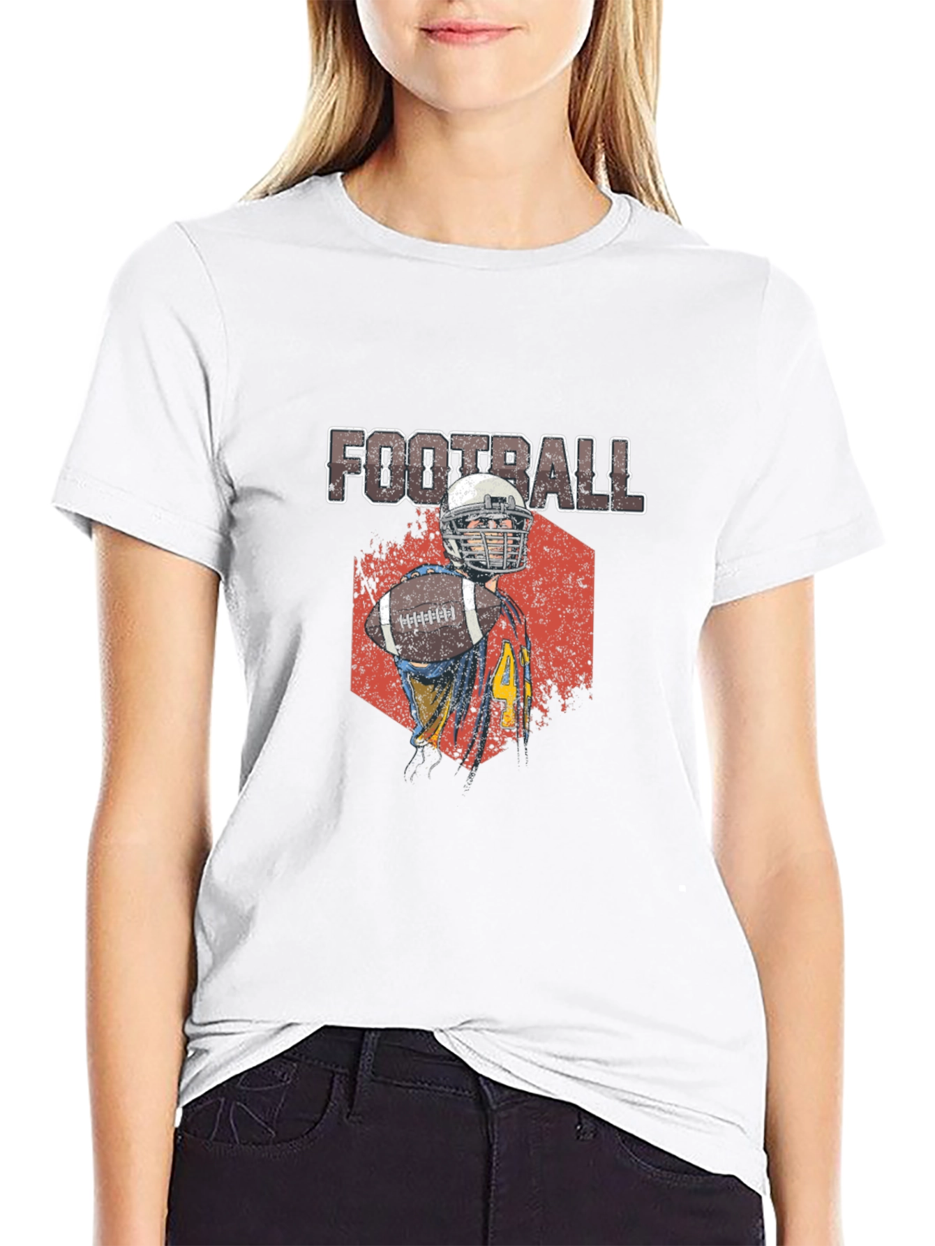 Football Player Graphic T-Shirt