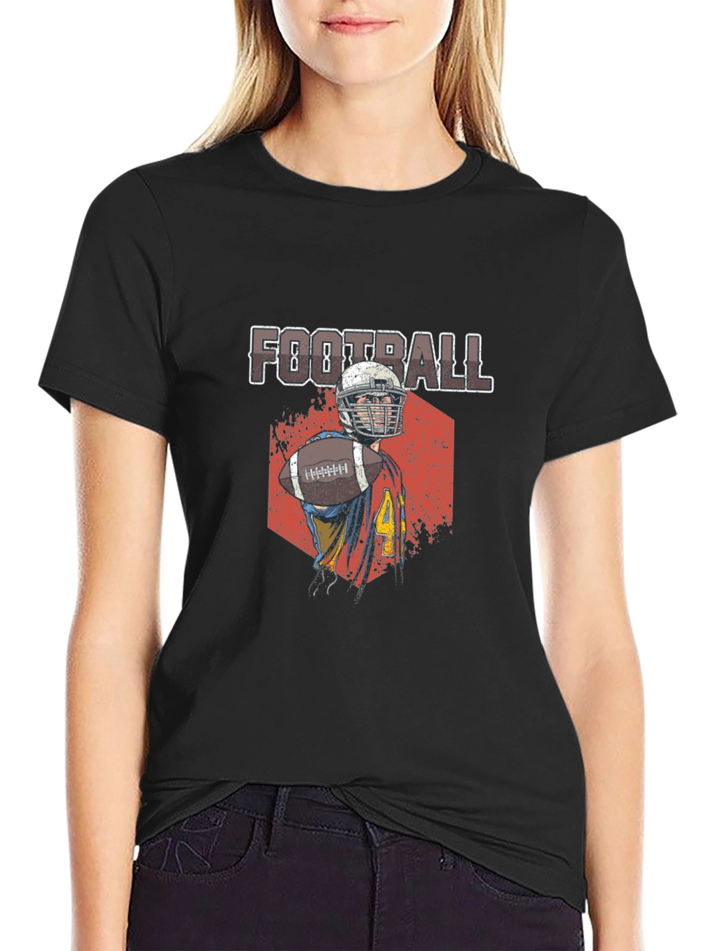 Football Player Graphic T-Shirt