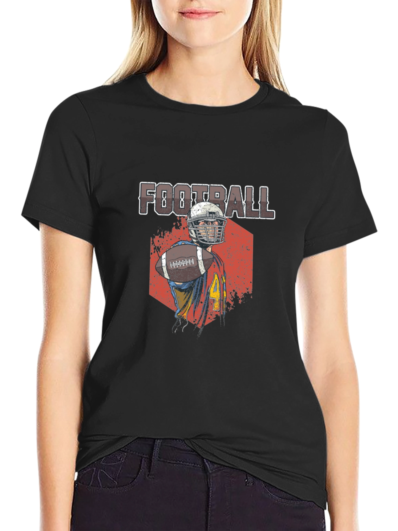 Football Player Graphic T-Shirt