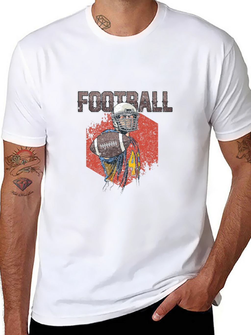 Football Player Graphic T-Shirt