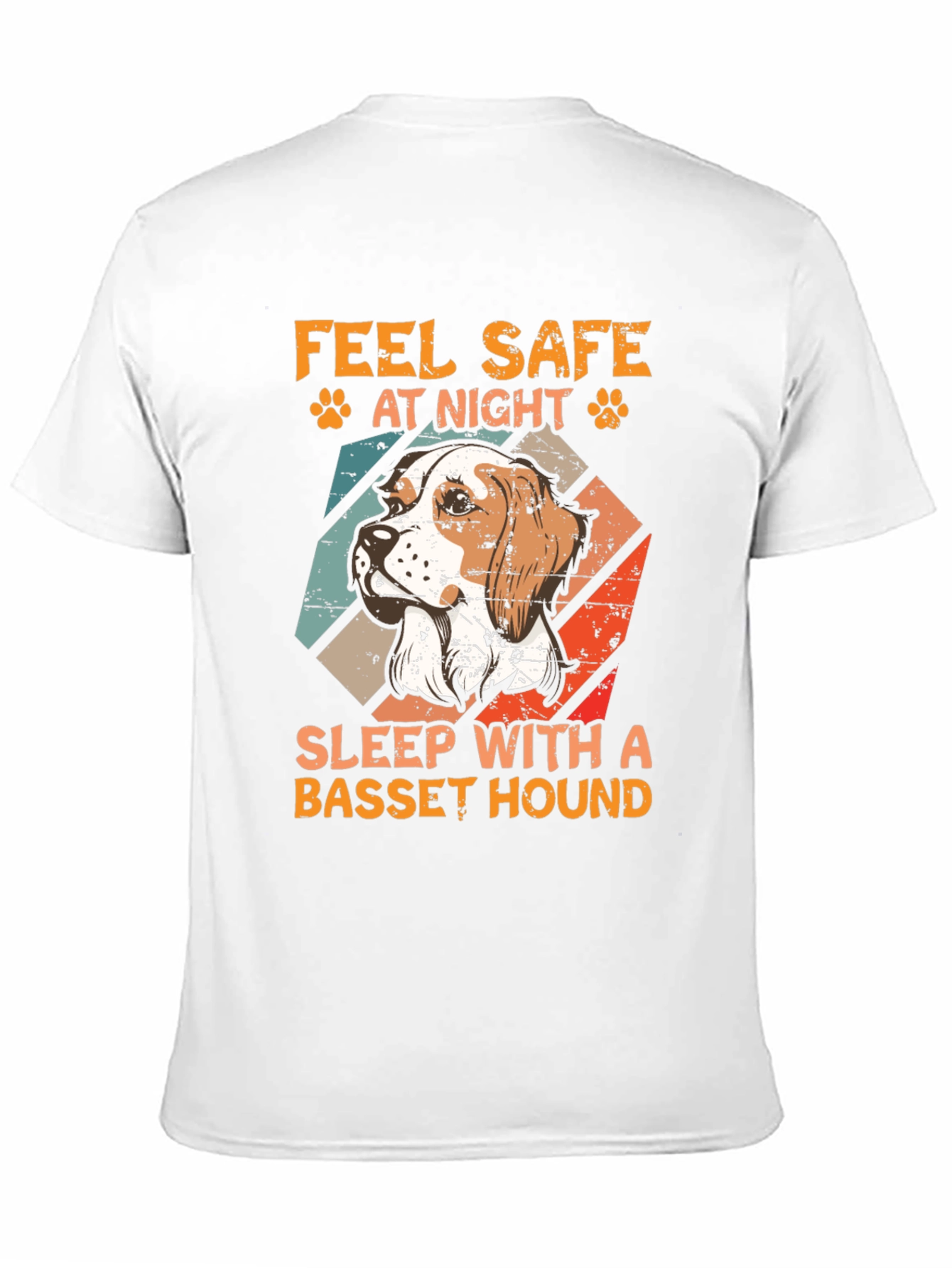 Feel Safe at Night Basset Hound Graphic Tee