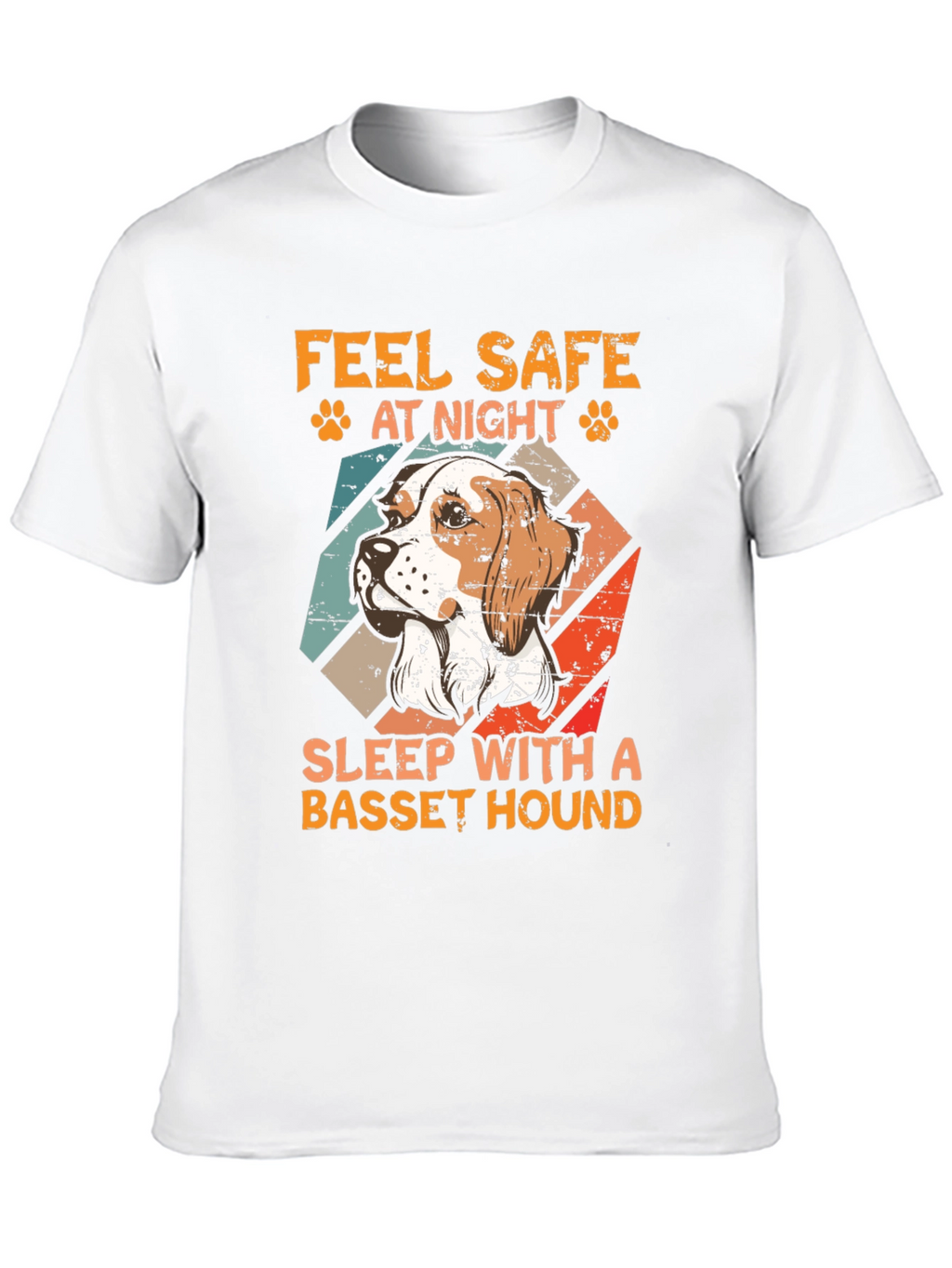 Feel Safe at Night Basset Hound Graphic Tee