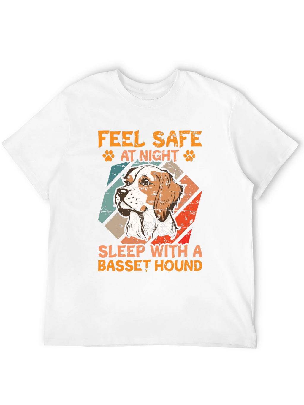 Feel Safe at Night Basset Hound Graphic Tee