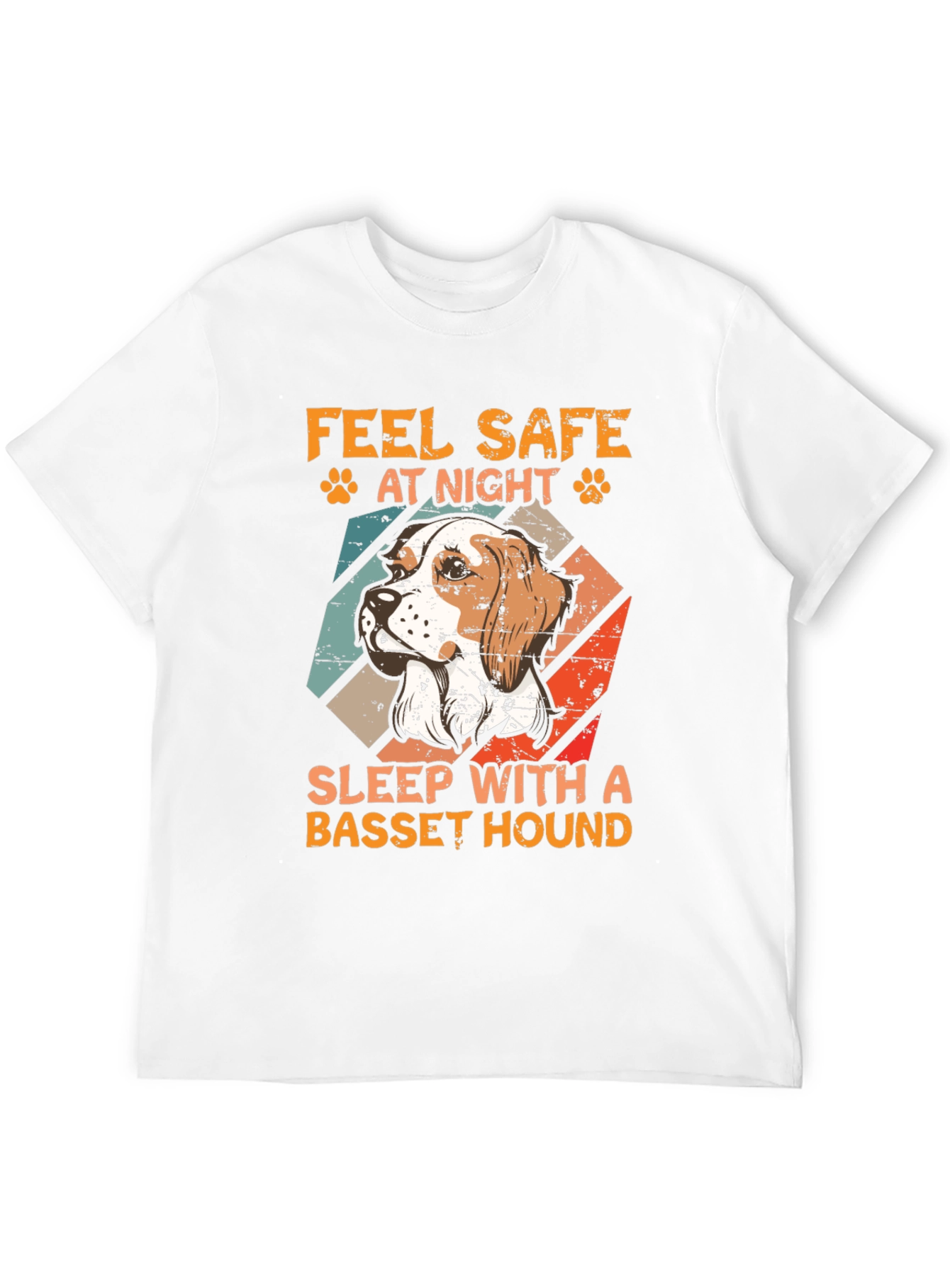 Feel Safe at Night Basset Hound Graphic Tee
