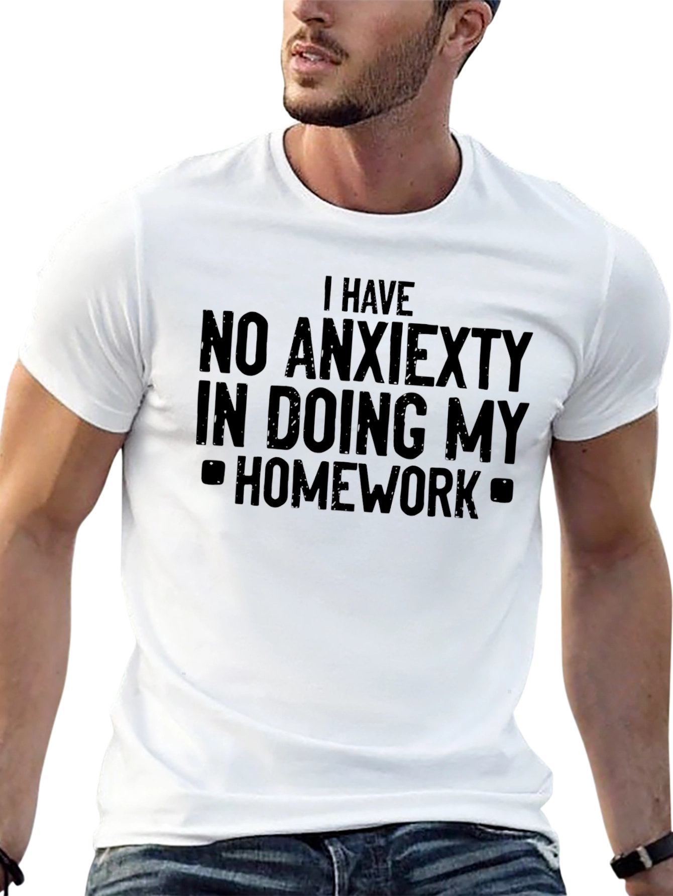 Funny No Anxiety Homework T-Shirt