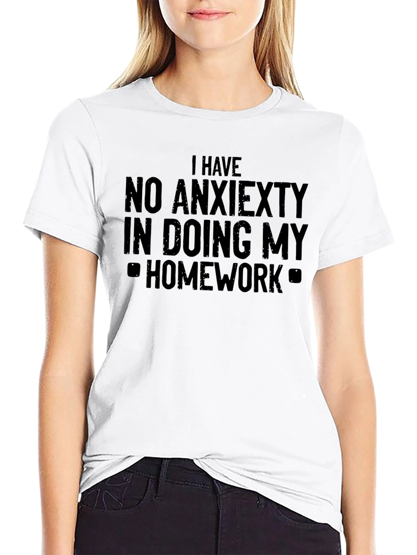 Funny No Anxiety Homework T-Shirt