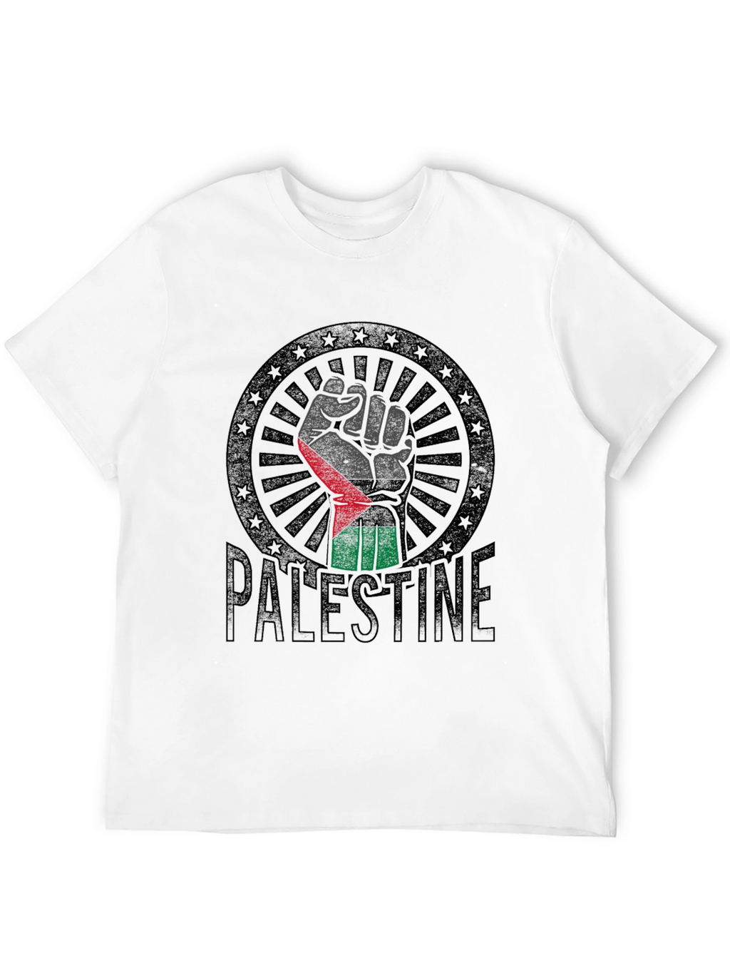 Palestine Flag Fist T-Shirt - Solidarity & Support