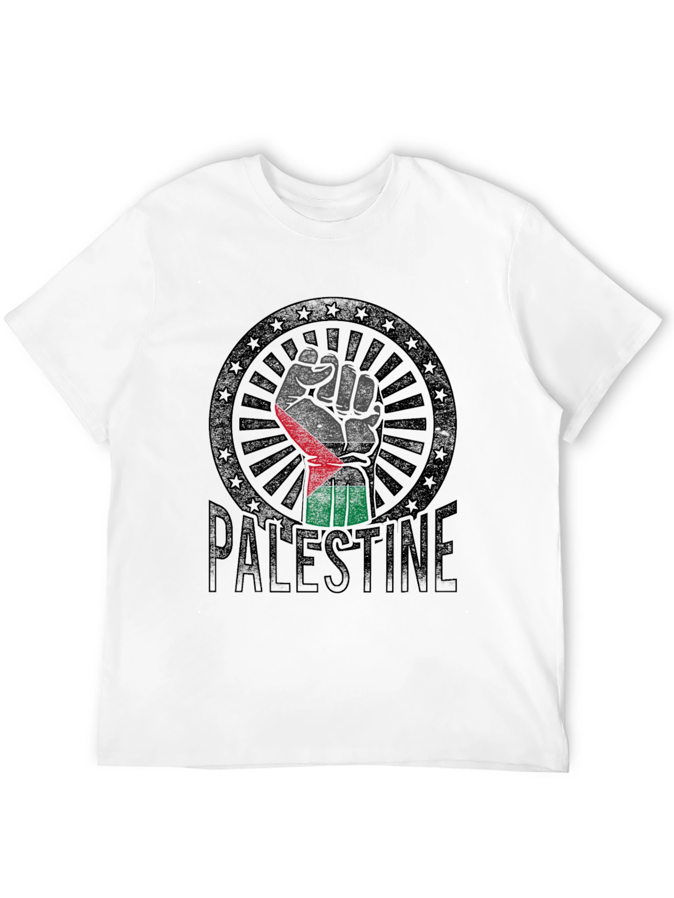 Palestine Flag Fist T-Shirt - Solidarity & Support