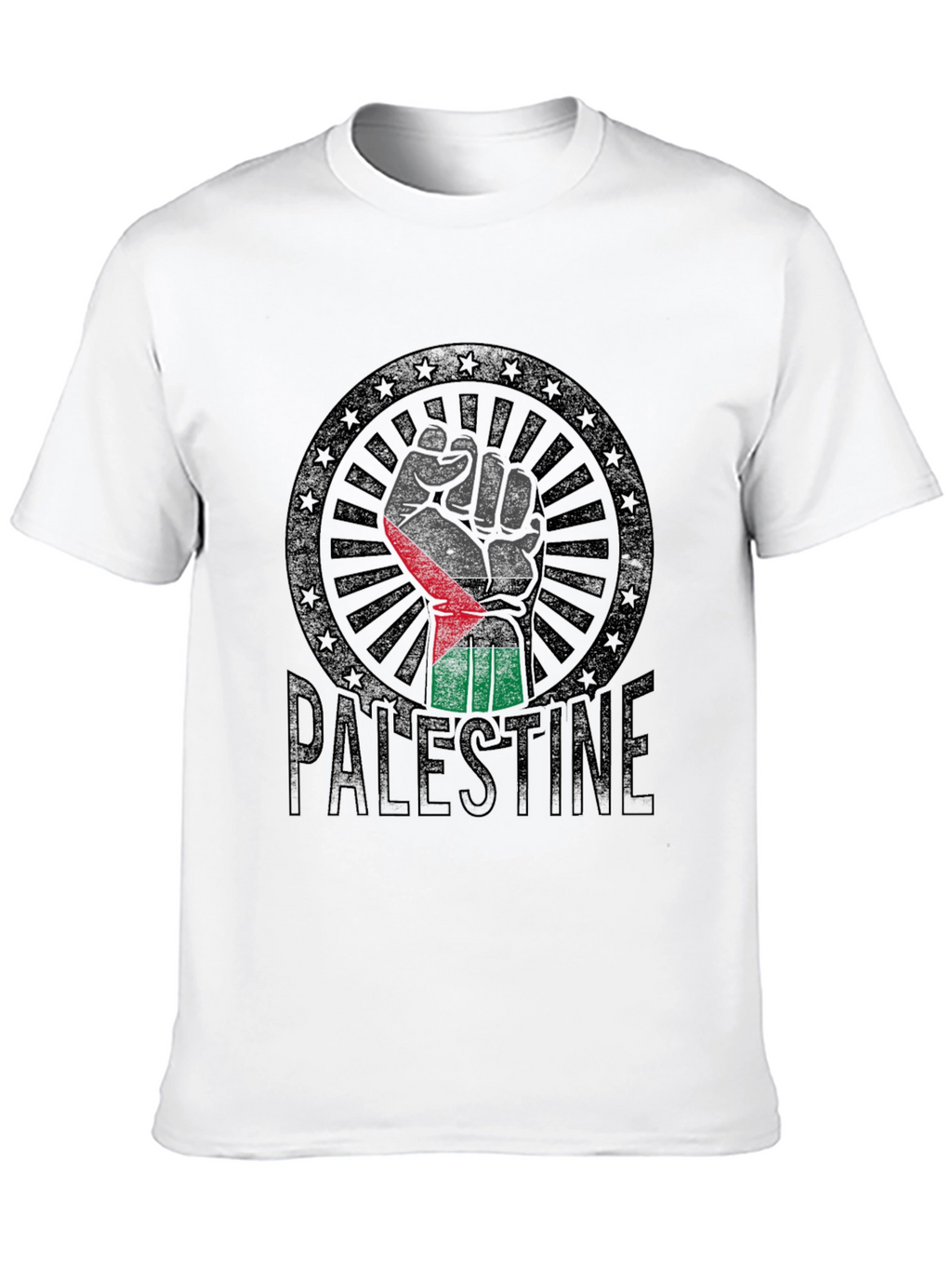 Palestine Flag Fist T-Shirt - Solidarity & Support