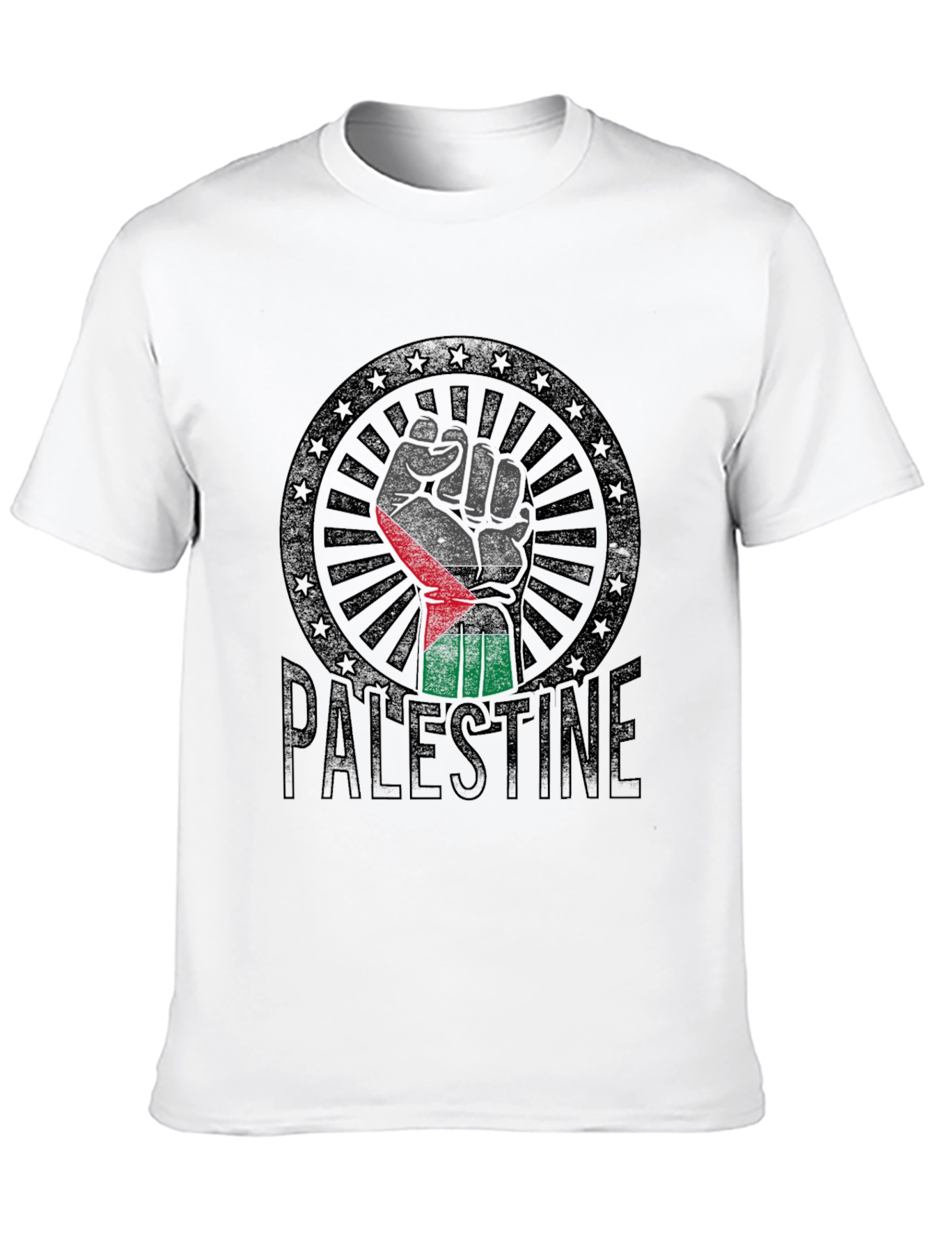 Palestine Flag Fist T-Shirt - Solidarity & Support