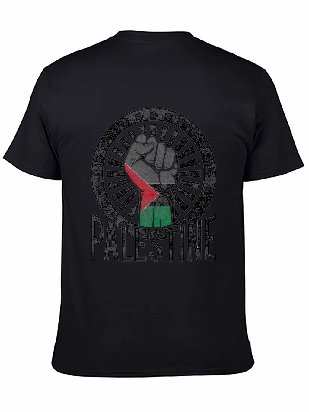 Palestine Flag Fist T-Shirt - Solidarity & Support