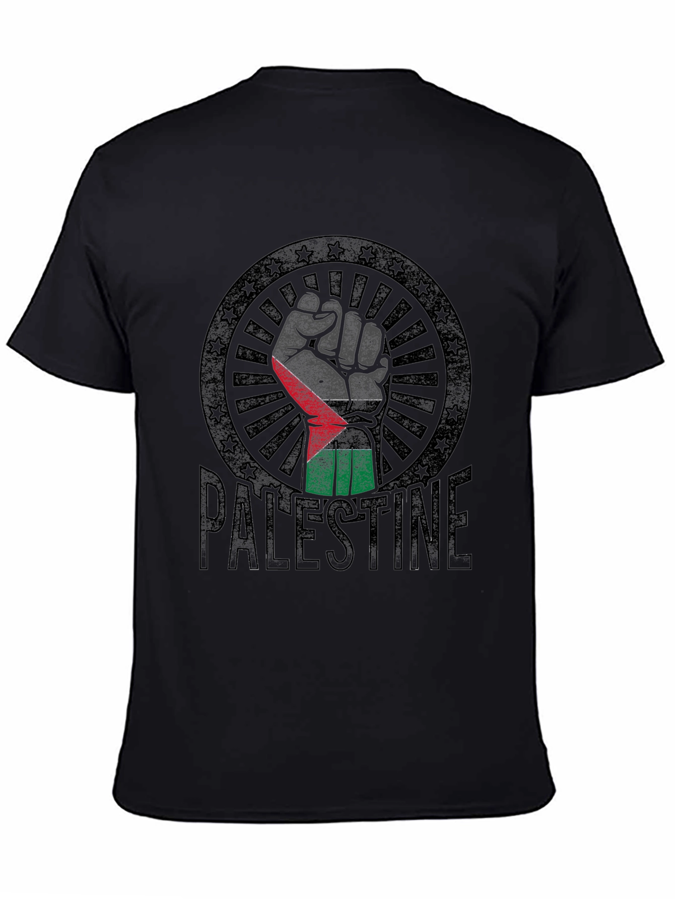 Palestine Flag Fist T-Shirt - Solidarity & Support