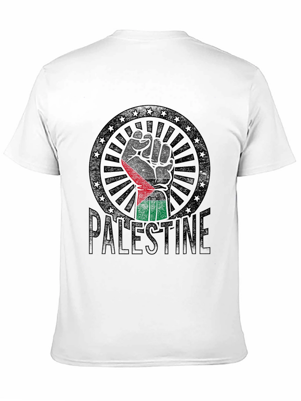 Palestine Flag Fist T-Shirt - Solidarity & Support