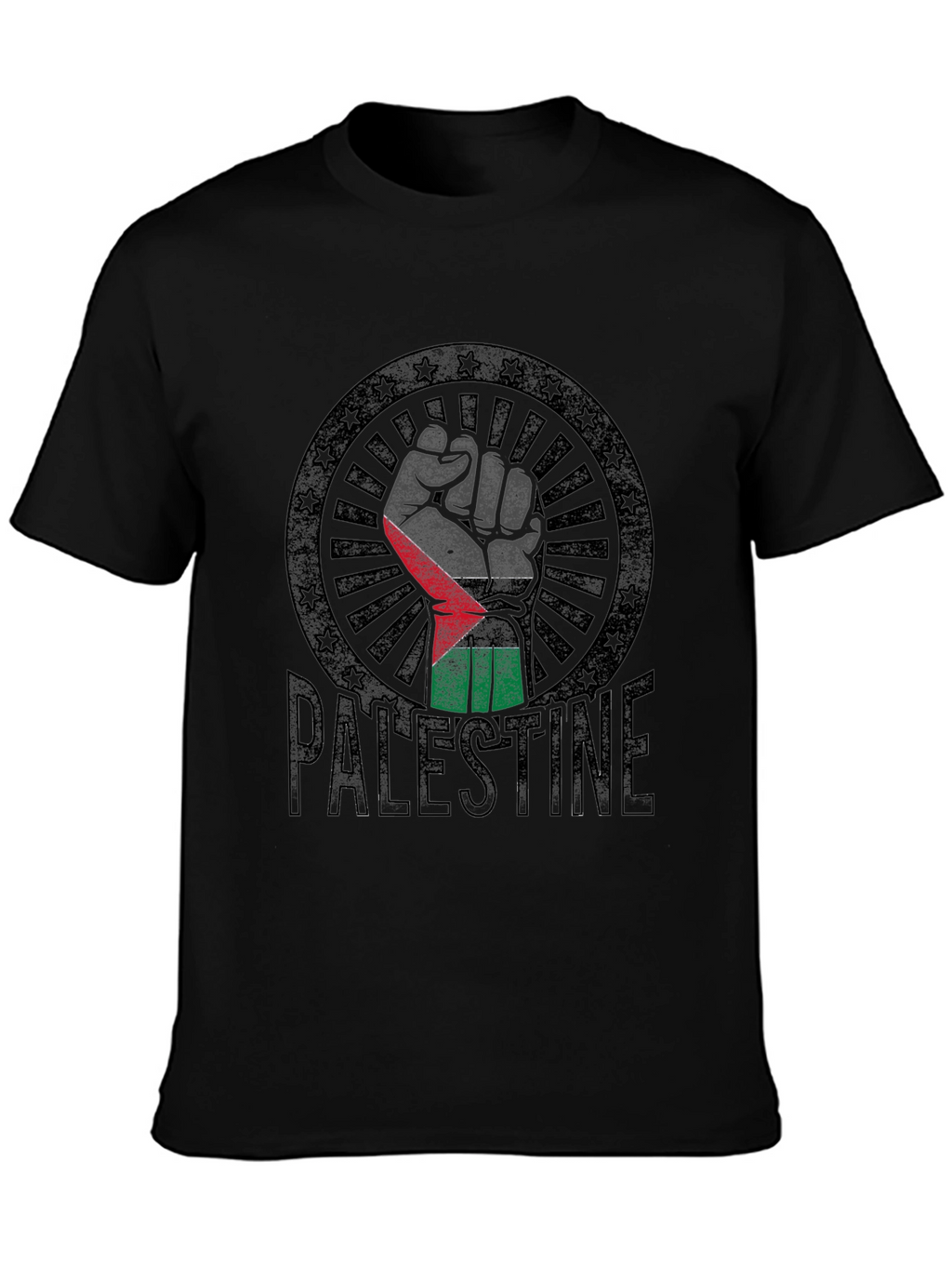 Palestine Flag Fist T-Shirt - Solidarity & Support