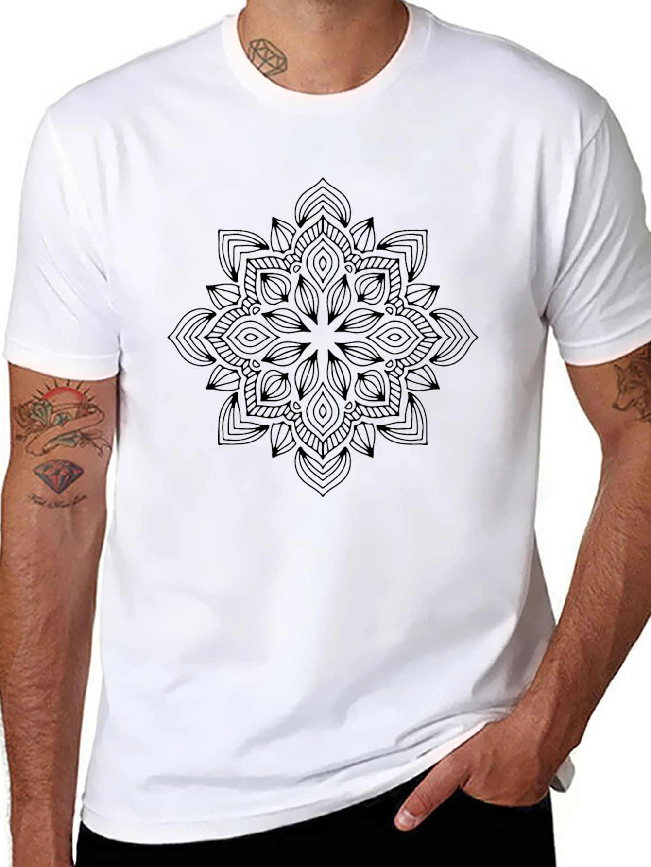 Mandala Black T-Shirt - Stylish Graphic Tee