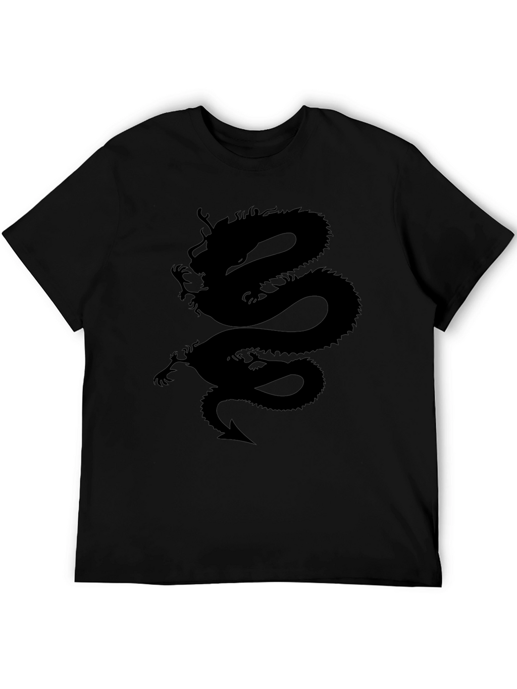Dragon Graphic Tee - Black Cotton T-Shirt