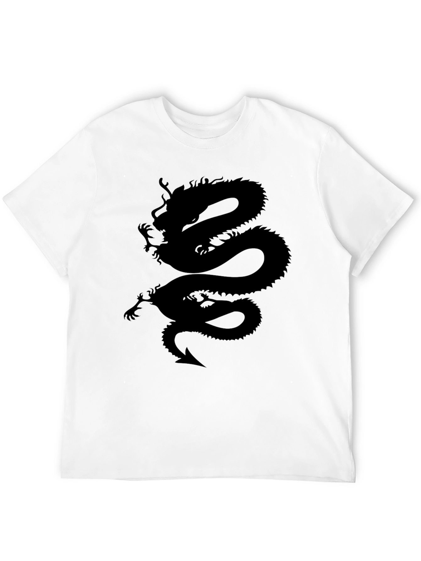 Dragon Graphic Tee - Black Cotton T-Shirt