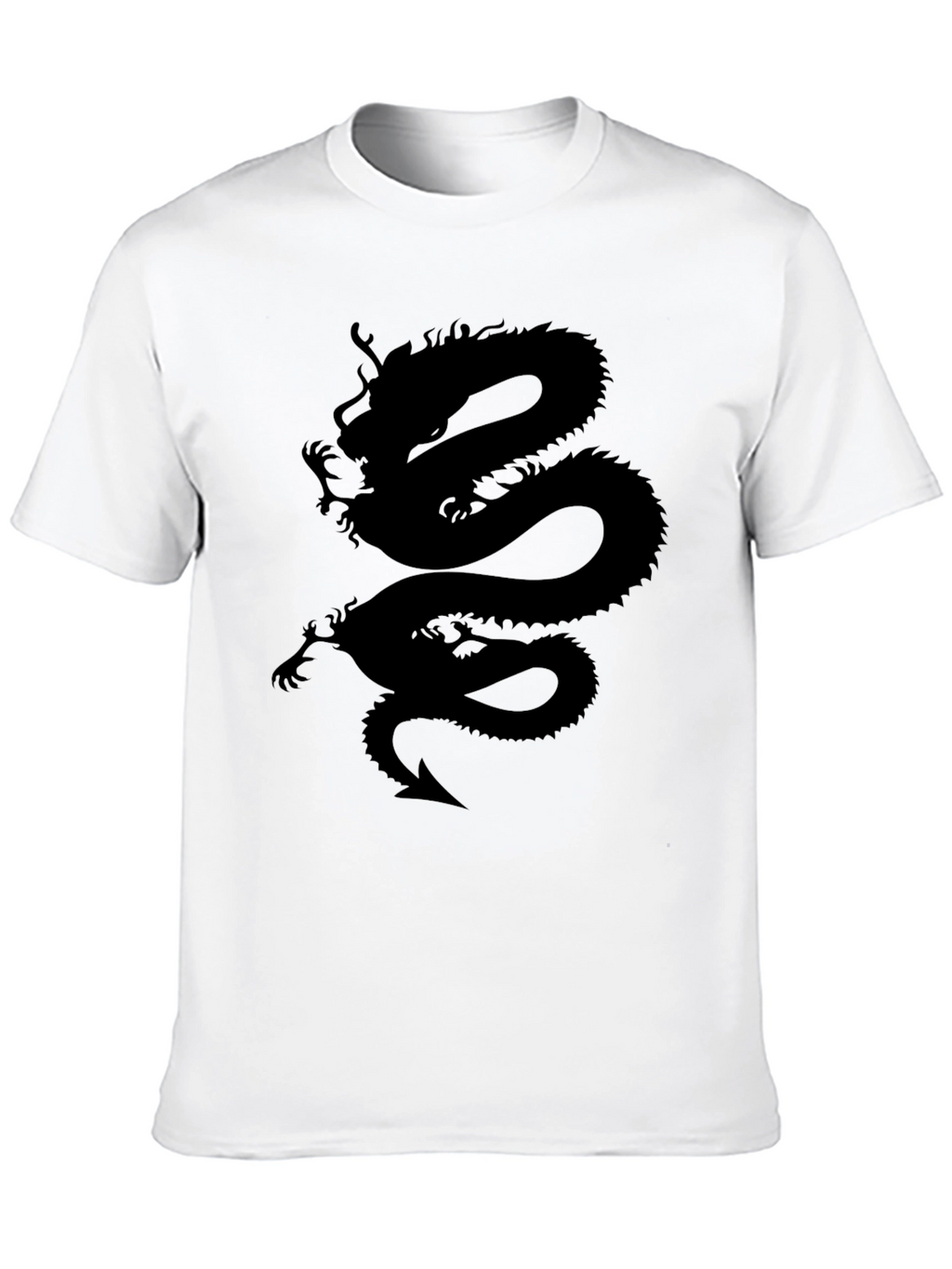 Dragon Graphic Tee - Black Cotton T-Shirt