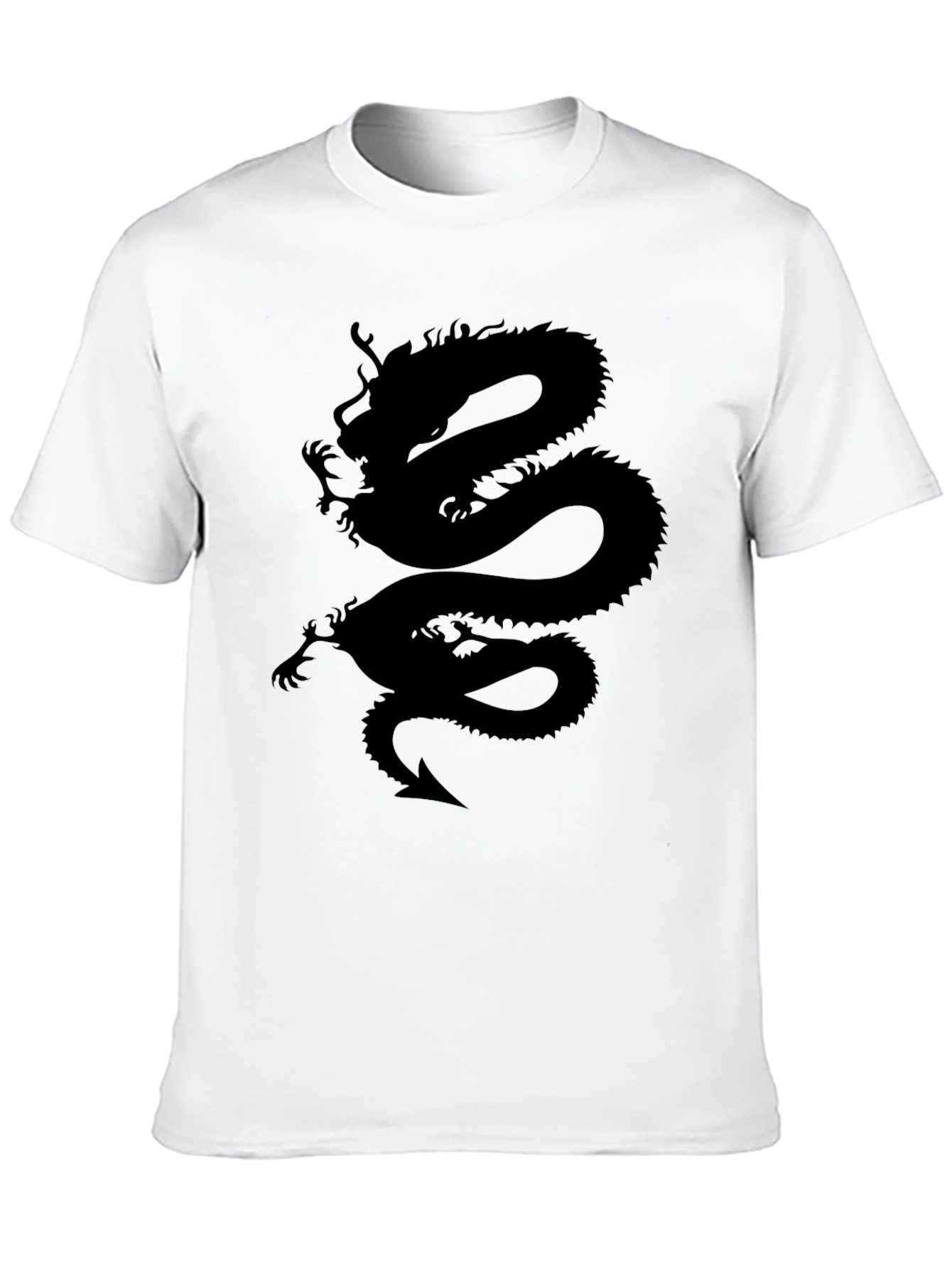 Dragon Graphic Tee - Black Cotton T-Shirt