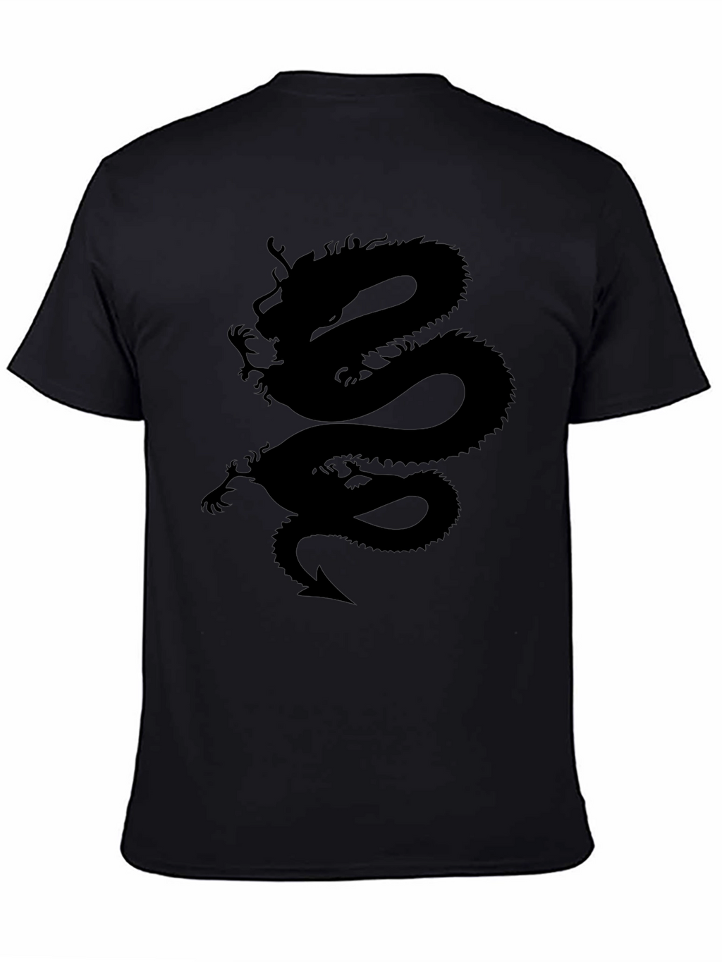 Dragon Graphic Tee - Black Cotton T-Shirt