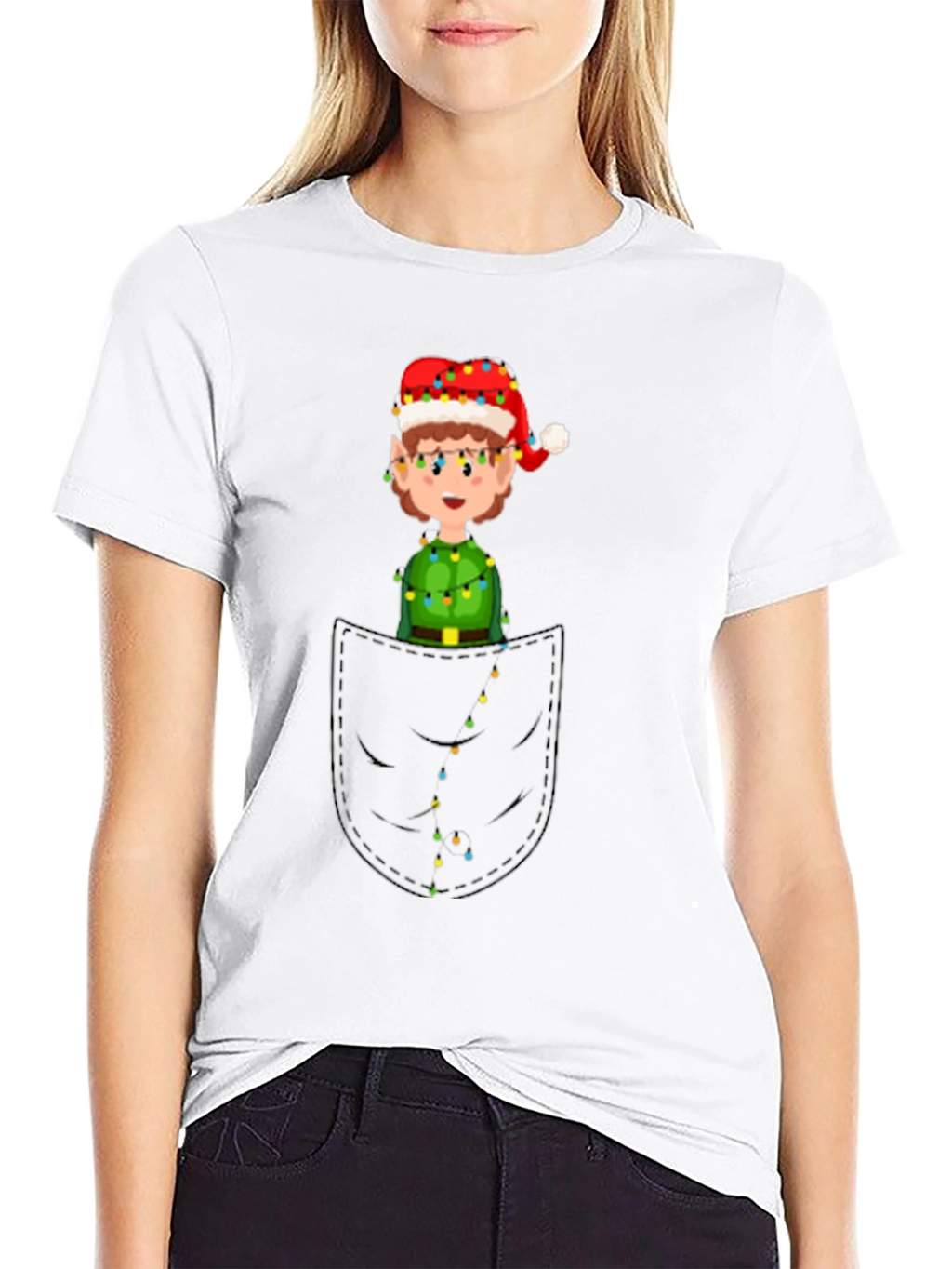 Elf in Pocket Graphic Tee - Holiday Fun