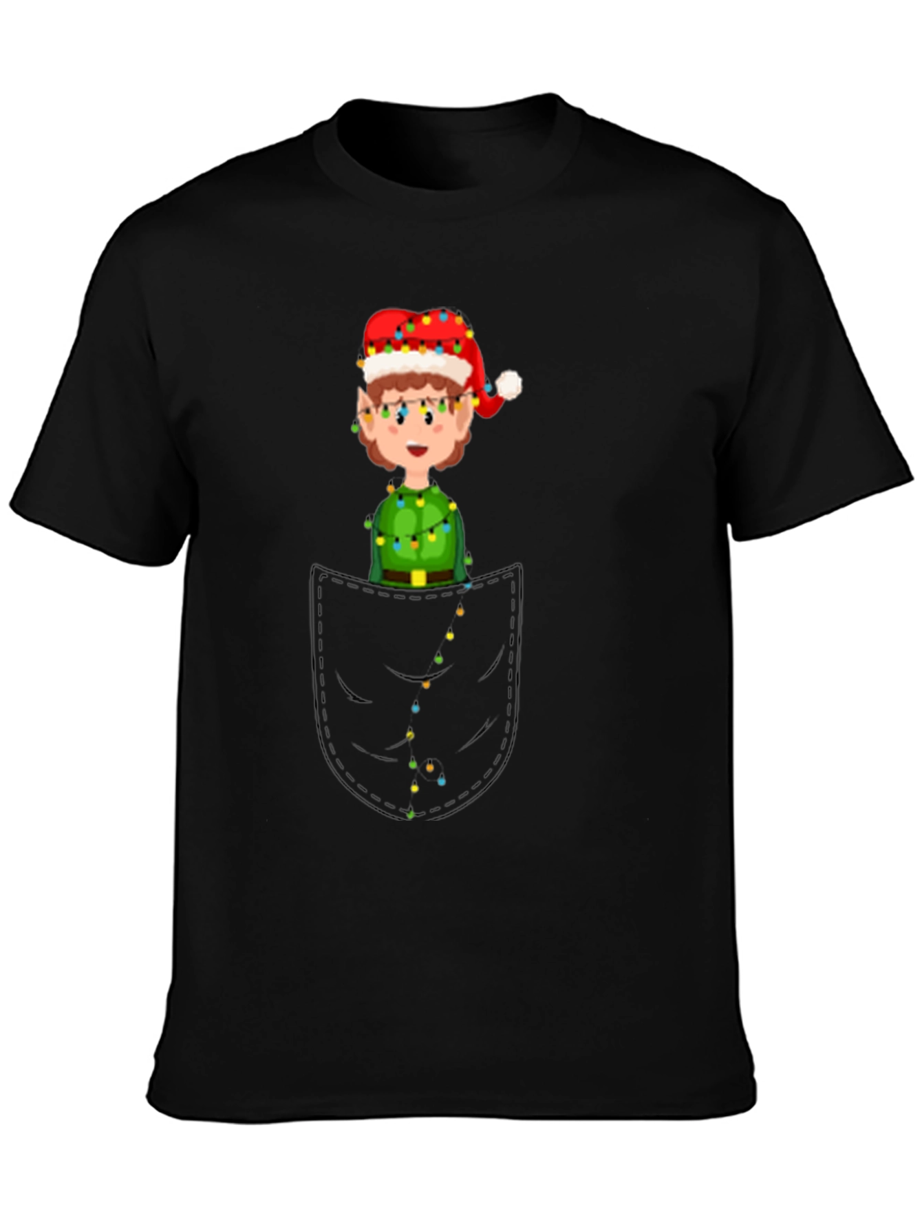 Elf in Pocket Graphic Tee - Holiday Fun