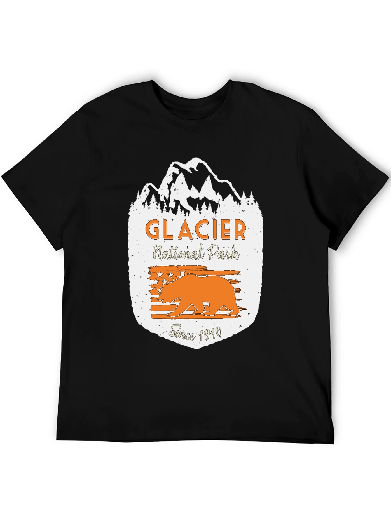 Glacier National Park T-Shirt - Vintage Bear Design