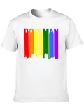 Bozeman Pride T-Shirt - Rainbow Skyline