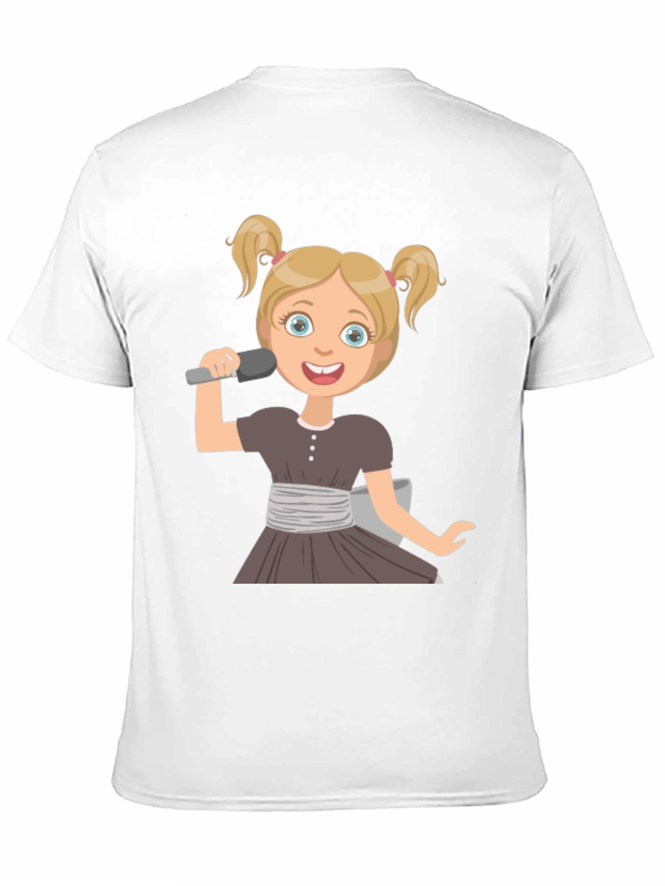 Girl Singer Graphic T-Shirt Black Tee