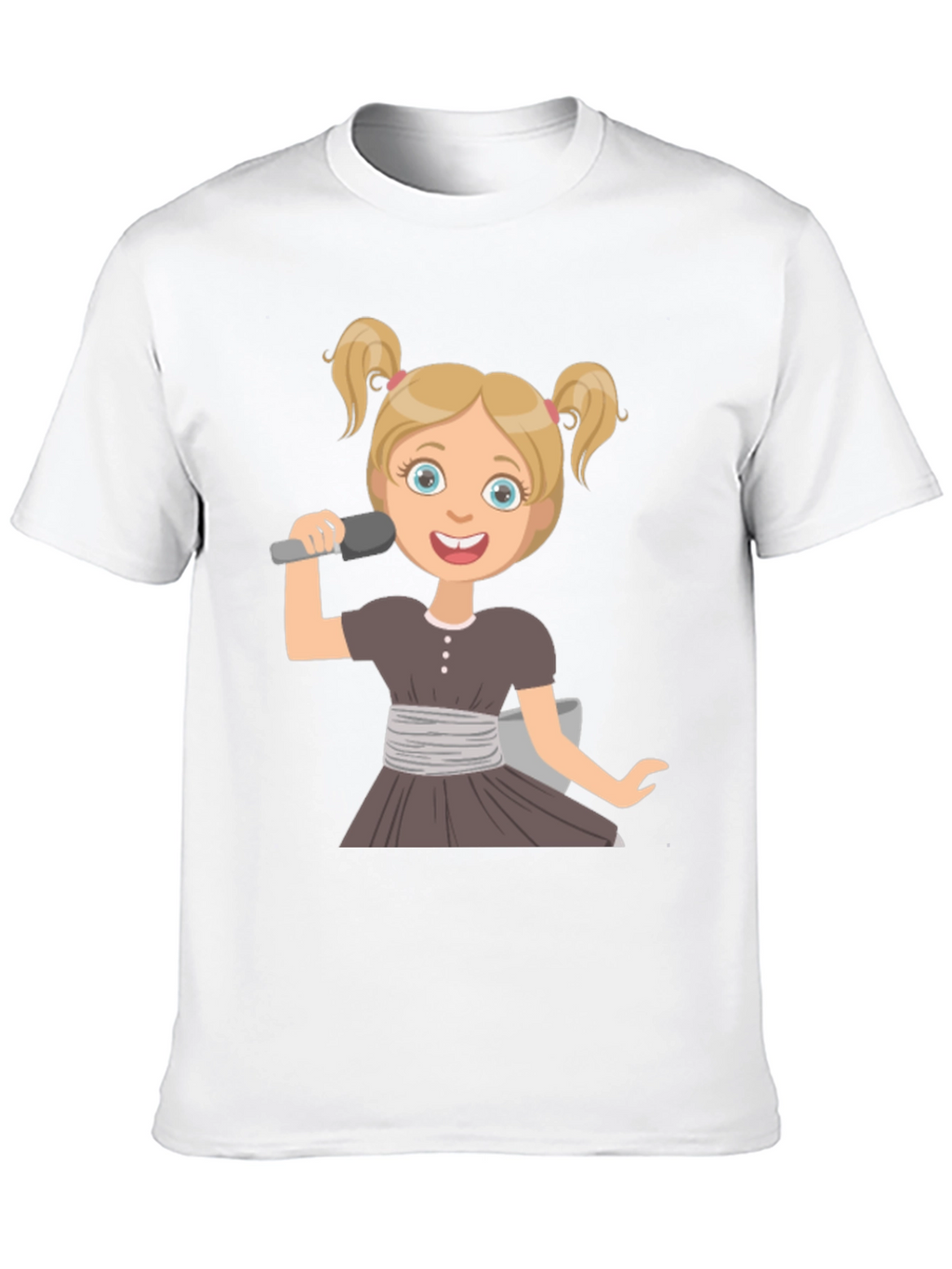 Girl Singer Graphic T-Shirt Black Tee