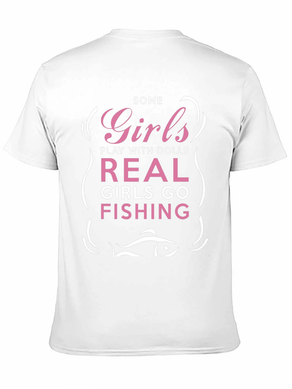 Girls Fishing Graphic Tee - Novelty T-Shirt