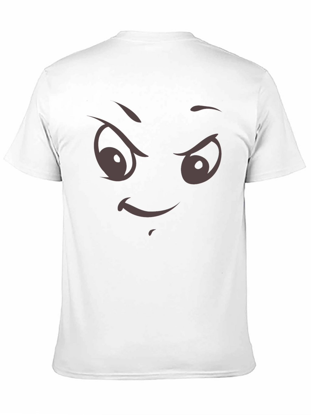 Mens Black T-Shirt with Evil Face Graphic Print
