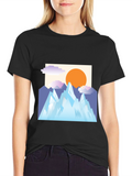 Mountain Vista Black Tee - Adventure Ready!