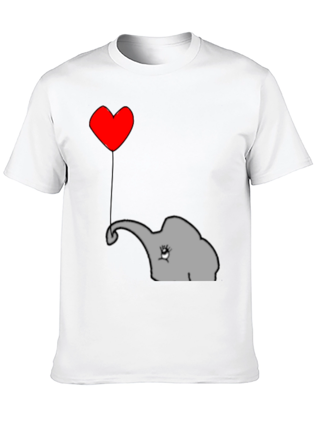 Elephant Heart Balloon T-Shirt - Cute Animal Tee