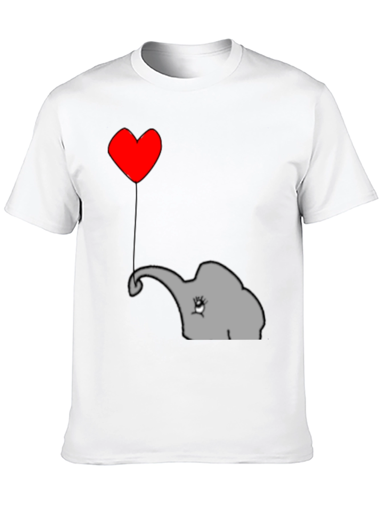 Elephant Heart Balloon T-Shirt - Cute Animal Tee