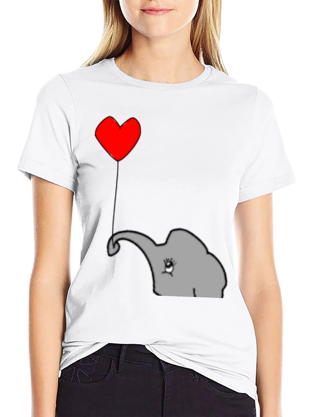 Elephant Heart Balloon T-Shirt - Cute Animal Tee