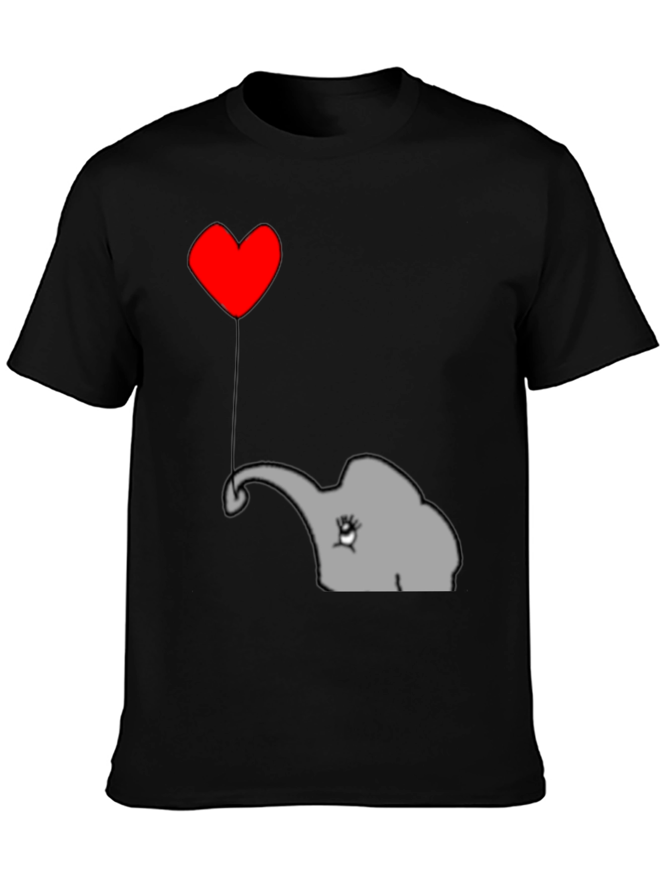 Elephant Heart Balloon T-Shirt - Cute Animal Tee