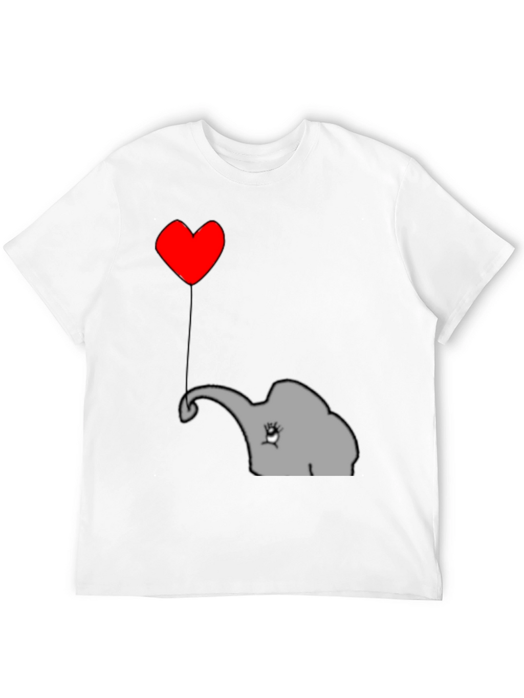 Elephant Heart Balloon T-Shirt - Cute Animal Tee