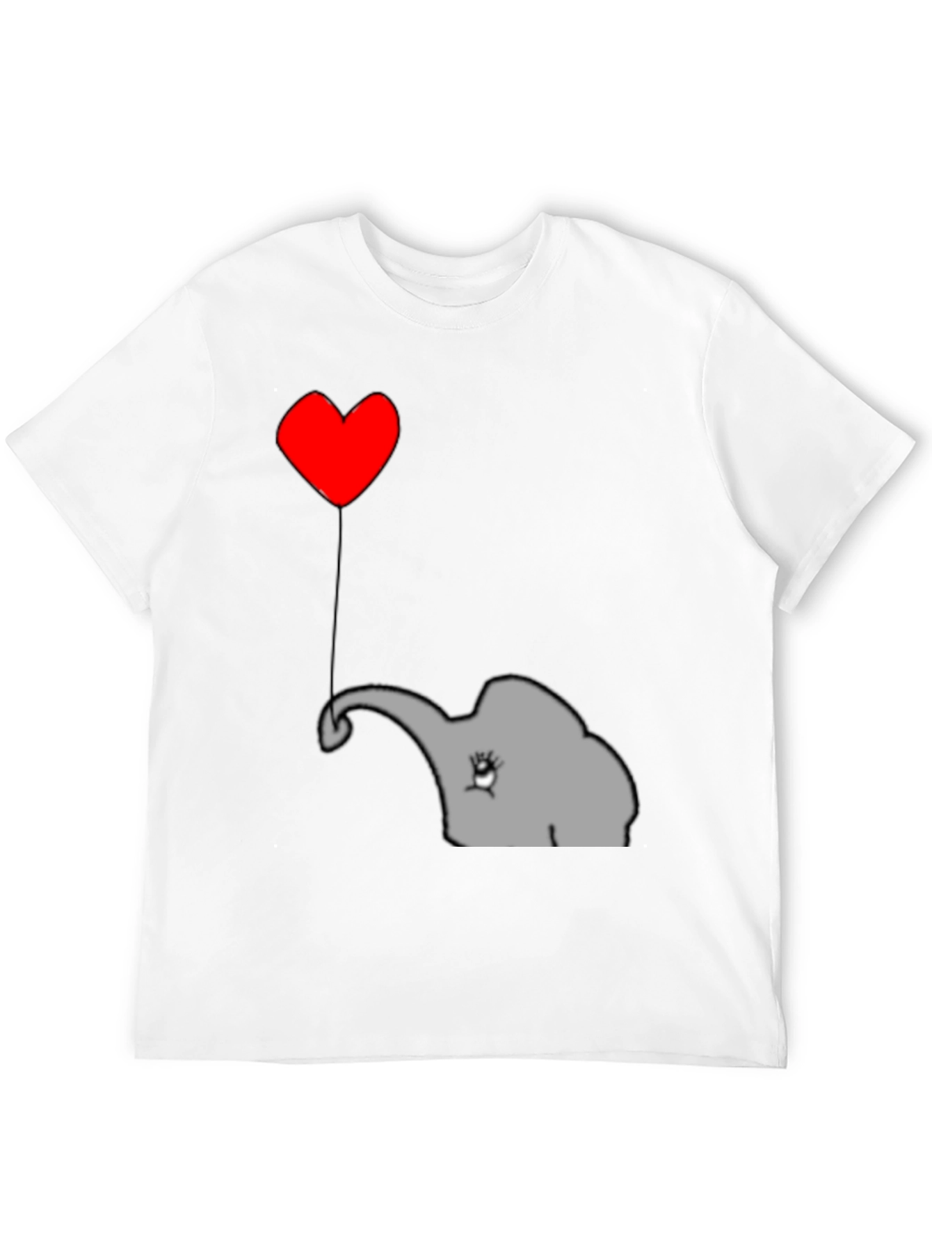 Elephant Heart Balloon T-Shirt - Cute Animal Tee