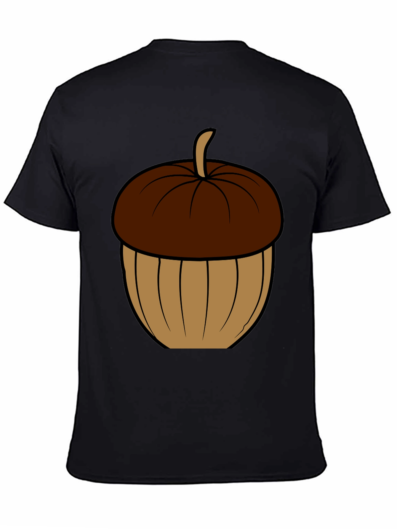 Acorn Graphic Tee - Black Cotton T-Shirt