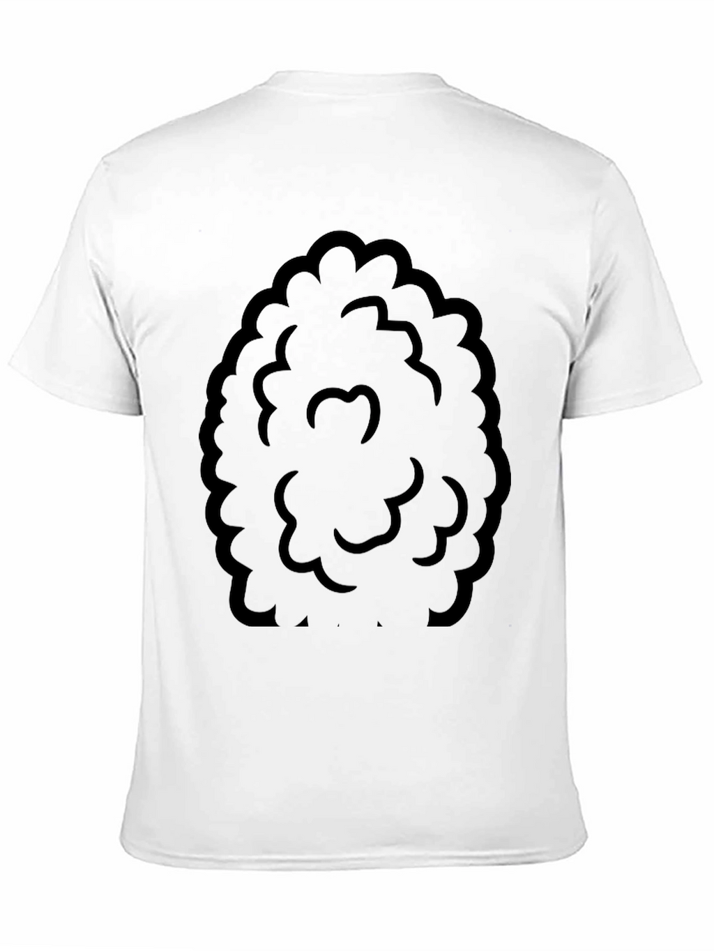 Fun Black Afro Wig T-Shirt Costume Tee