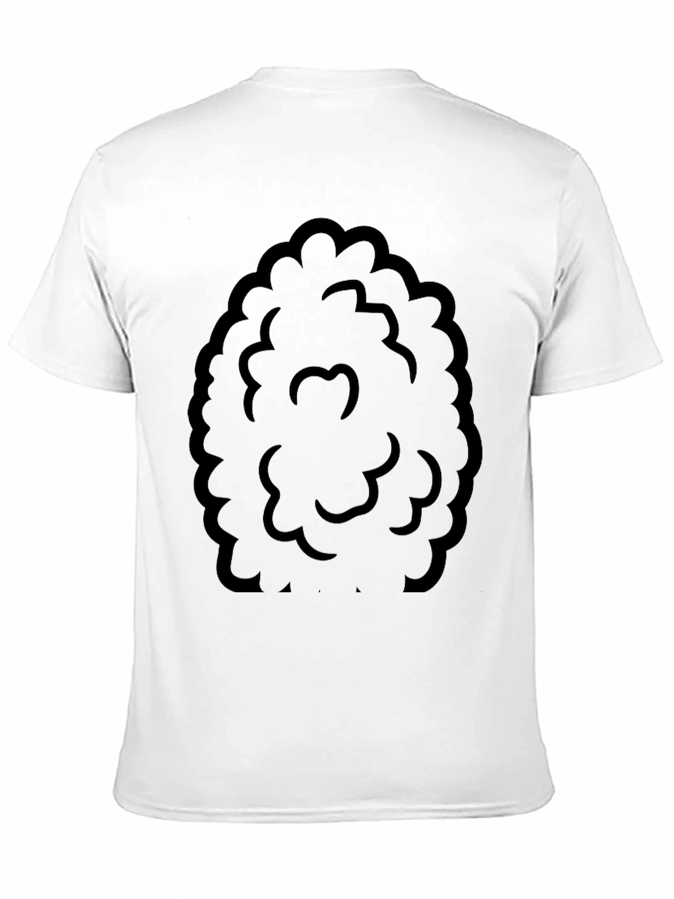 Fun Black Afro Wig T-Shirt Costume Tee