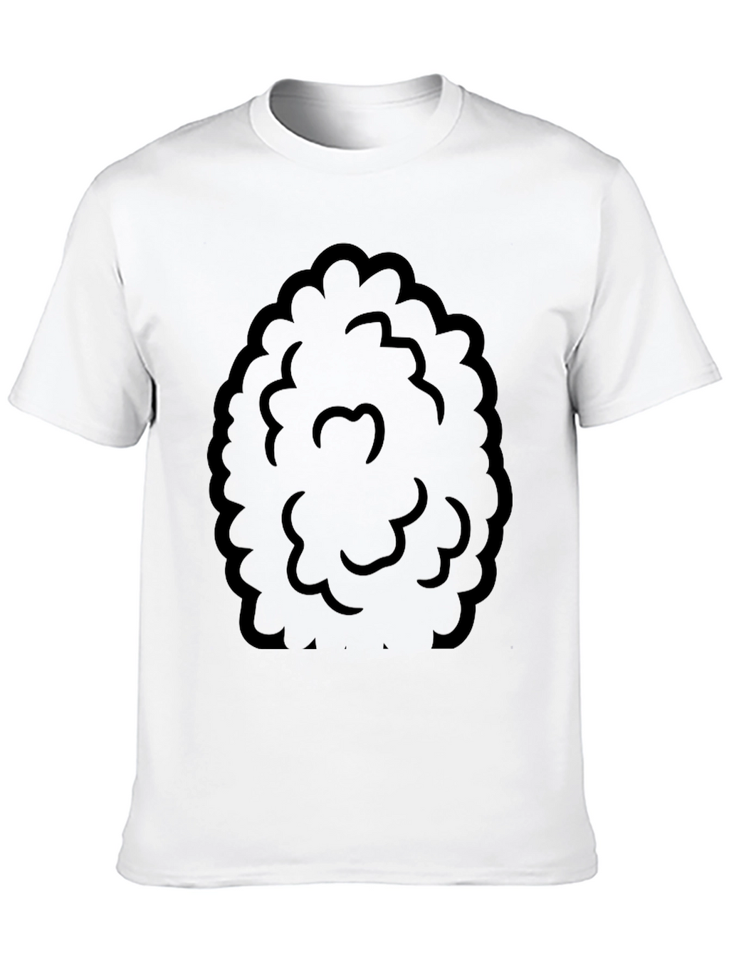 Fun Black Afro Wig T-Shirt Costume Tee