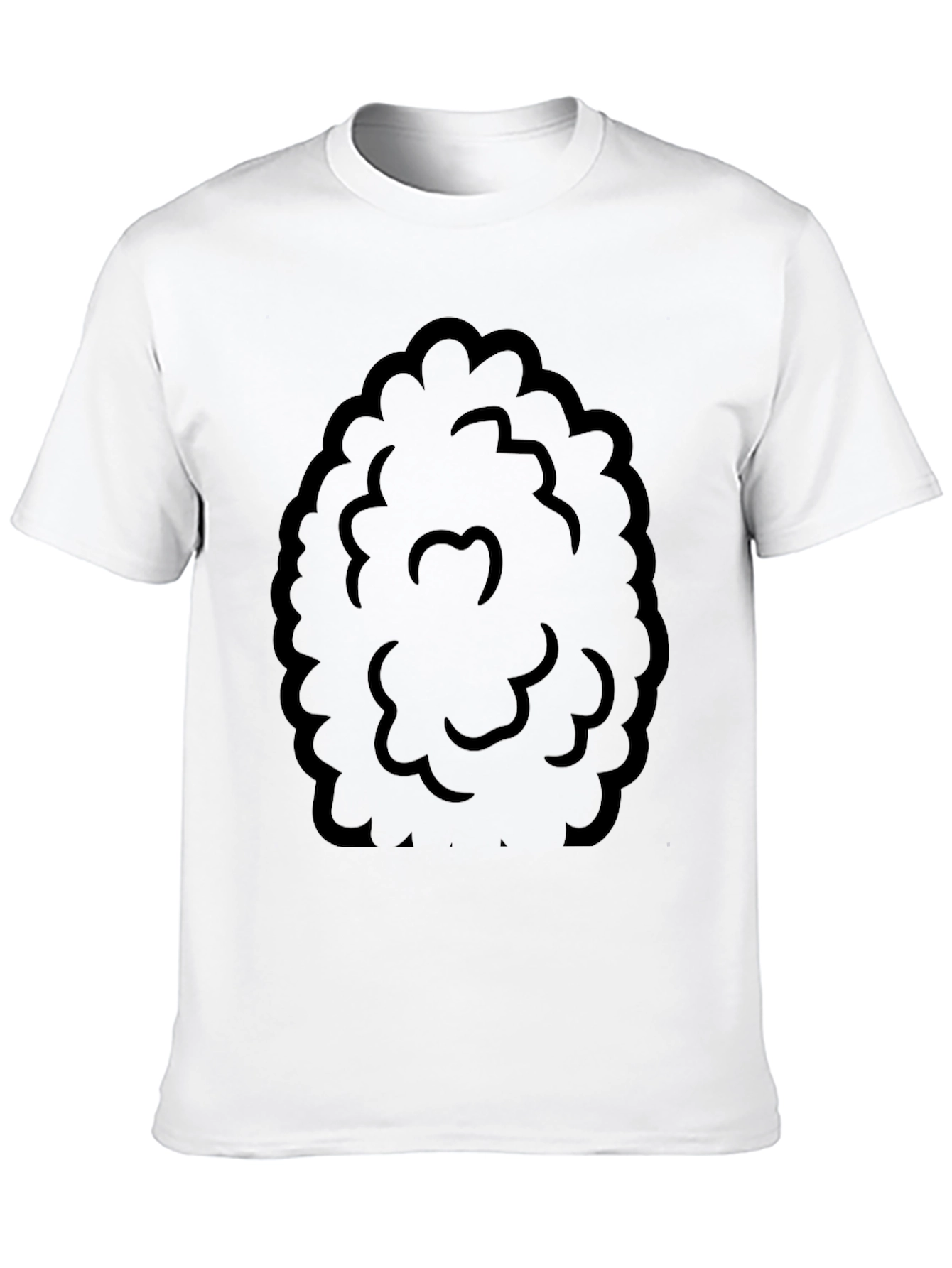 Fun Black Afro Wig T-Shirt Costume Tee