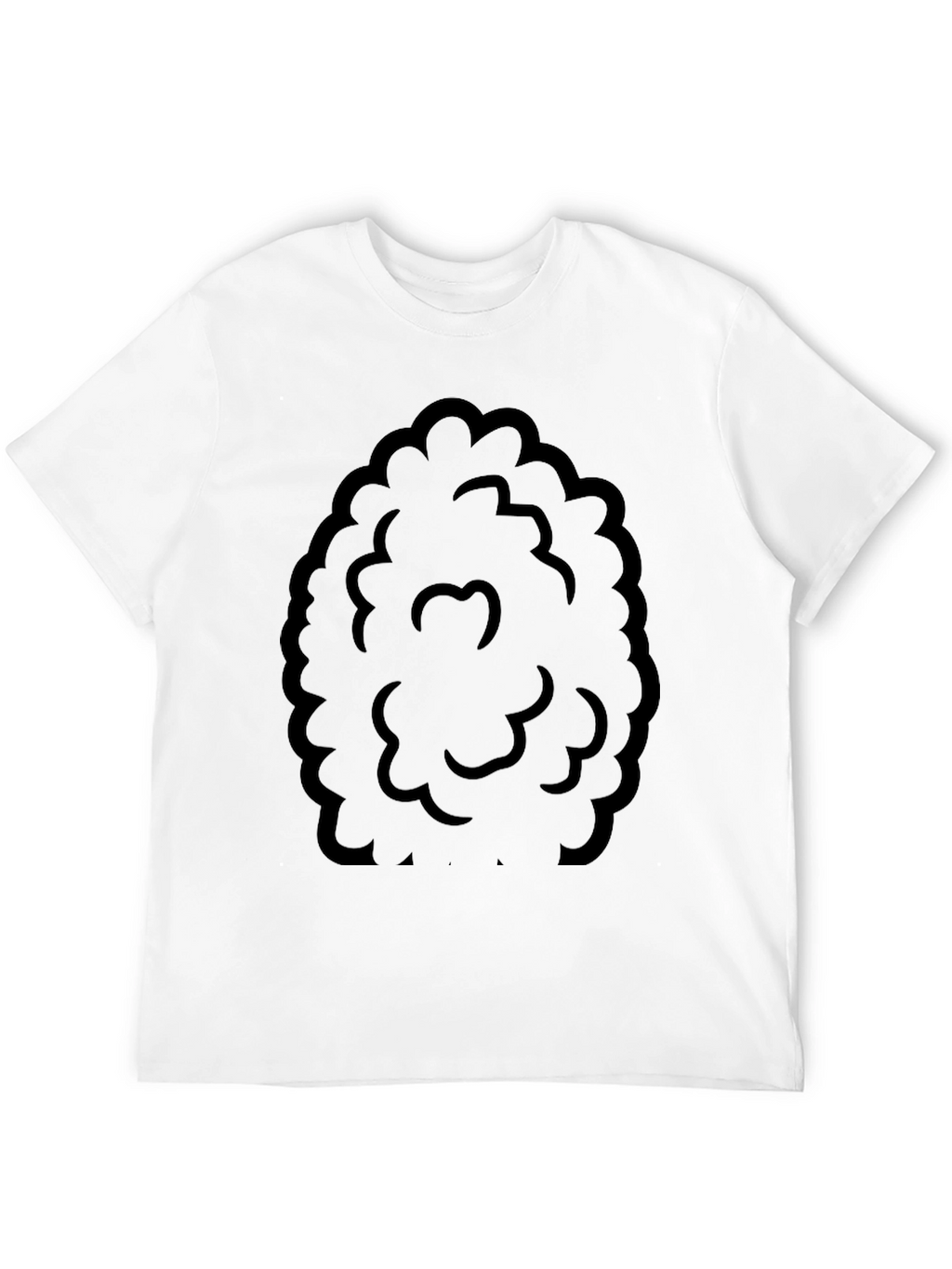 Fun Black Afro Wig T-Shirt Costume Tee